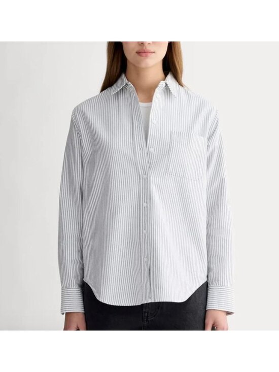 Everlane Tops - Everlane The Must-Have Oxford Shirt Women's Size 6 in Blue & White Stripe NWT!